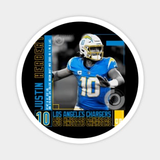 Justin Herbert Football Edit Tapestries Chargers Magnet